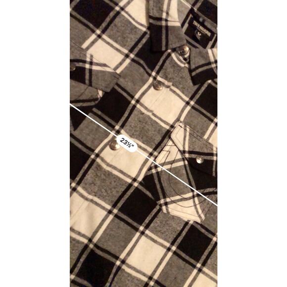 RareTrue Religion Flannel Shirt Plaid L Snap Western Logo On Pockets Mens Sz XL - Picture 11 of 12